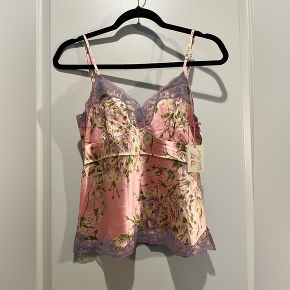Gold Hawk Pink Floral Silk Lace Camisole Size S NWT - Picture 2 of 6
